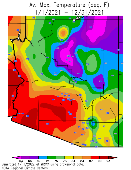 2021 Climate Year in Review for Phoenix, Yuma, and El Centro